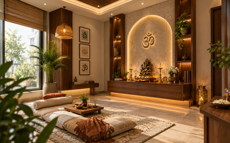 Vastu Pooja Room Design Ideas for a Peaceful & Positive Home